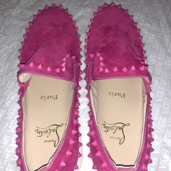 Christian Louboutin Pink PIK Women’s Boat Shoes - Picture 4 of 5